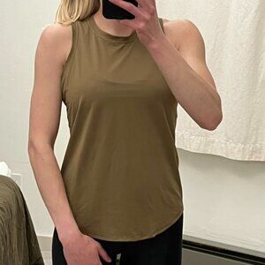 LULULEMON FIND YOUR PACE OLIVE GREEN TANK
